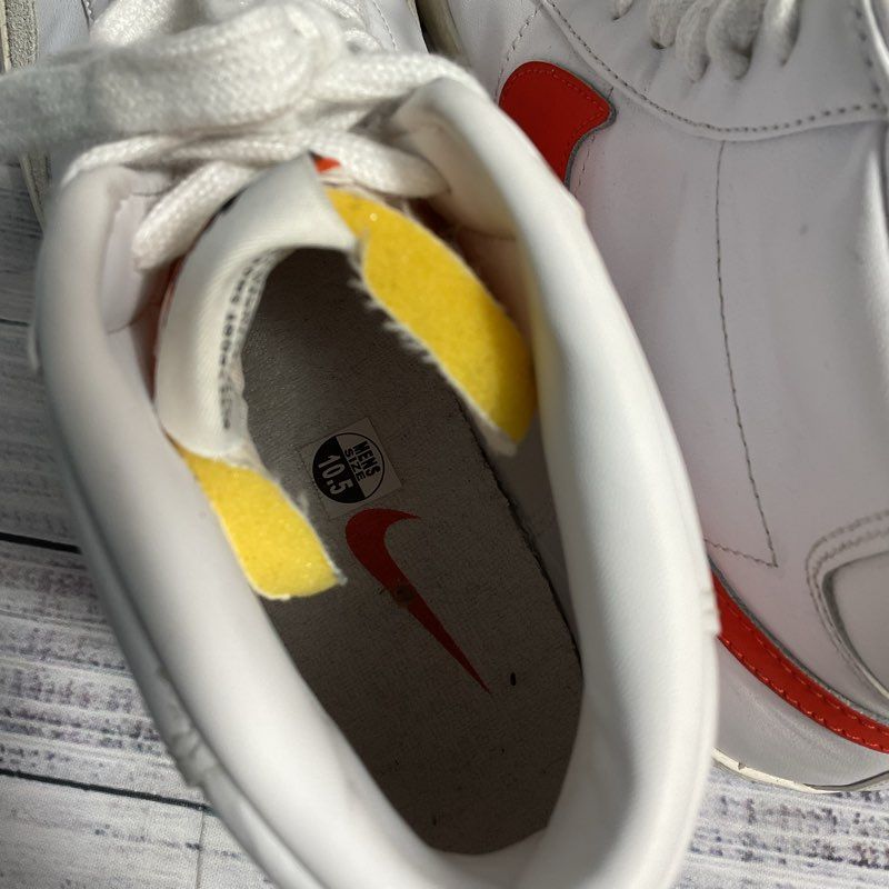 Nike Blazer Mid 77 White/Habanero Red High Top Sneaker Size 10.5M