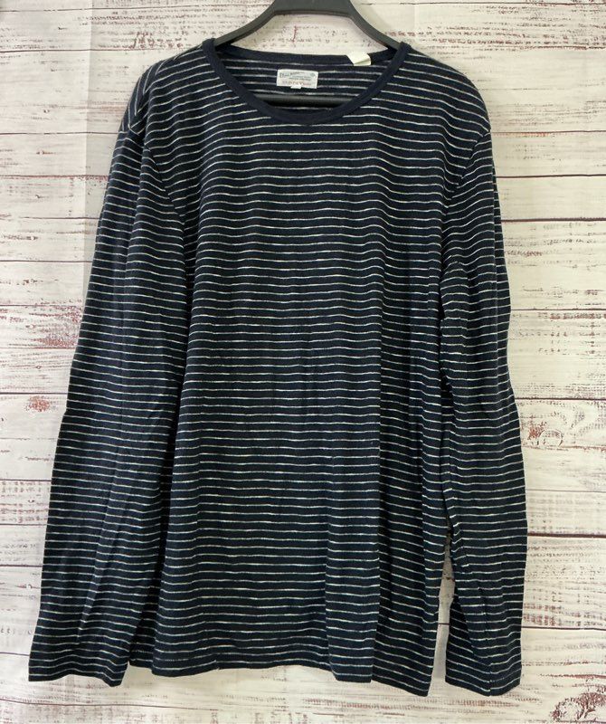 Men's Gant Rugger Blue & White Striped LS Shirt Size L