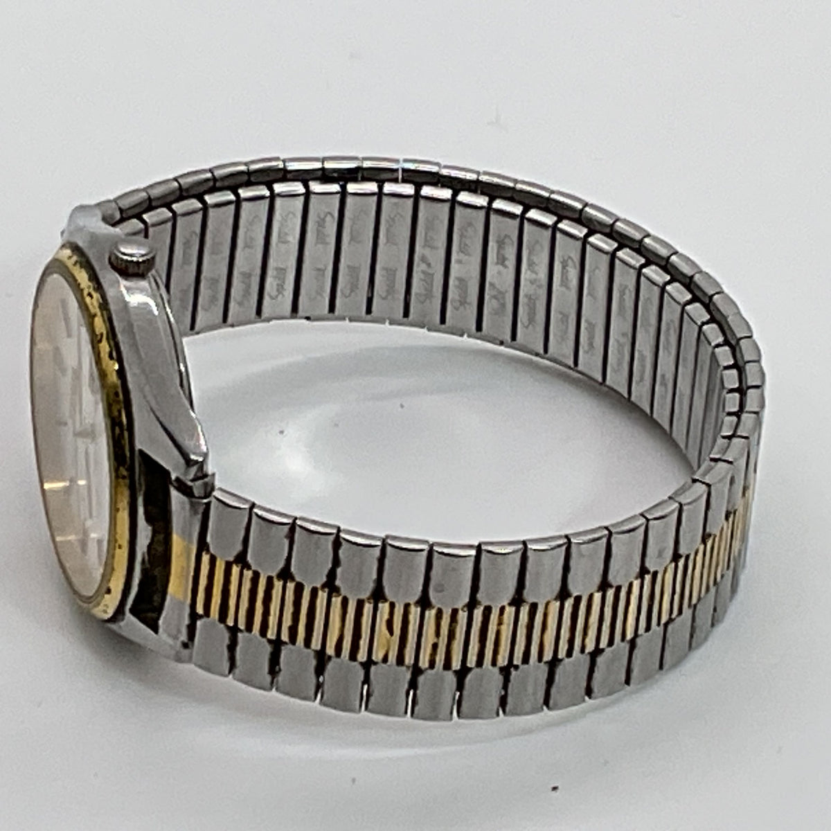 SEIKO TN43-9048 Men's Two Tone 37mm Day Date Round Speidel Band Watch