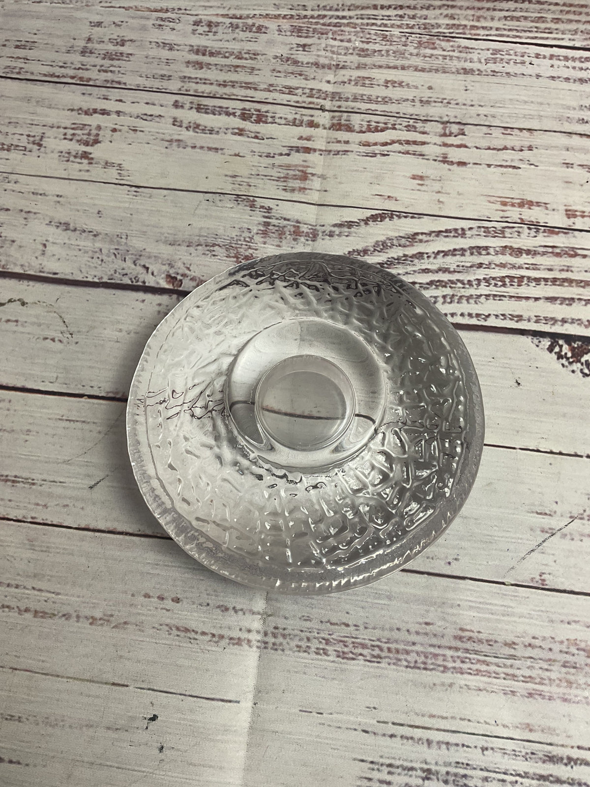 Orrefors Round Crystal Candle Holder