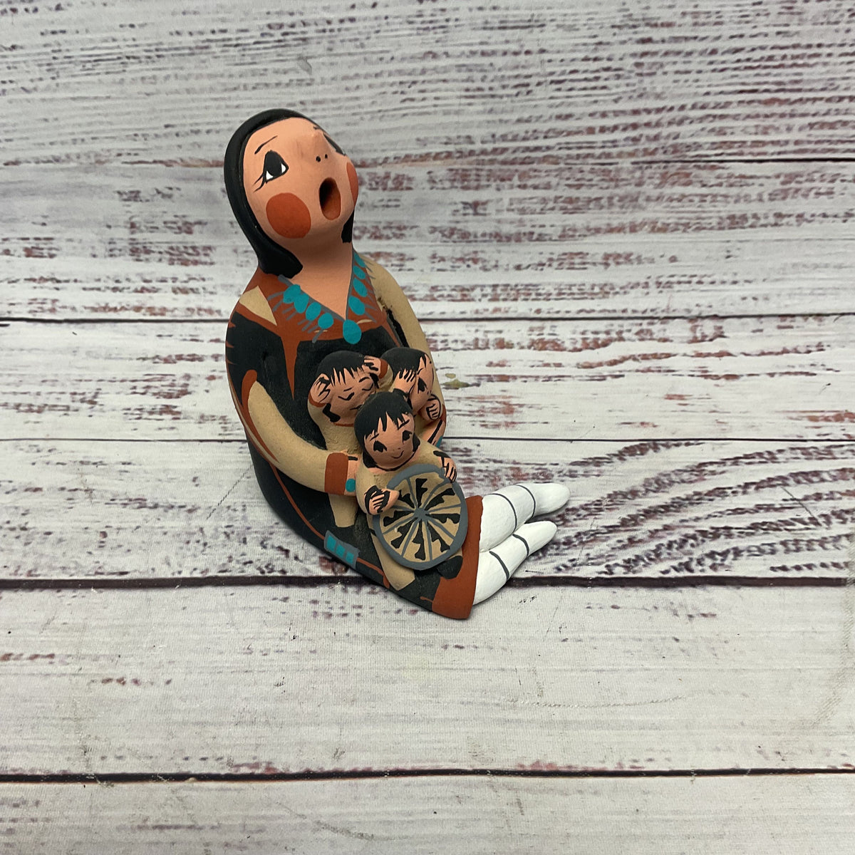 D. Lucero Jemez Native American Ceramic Pottery Figurine 4inch