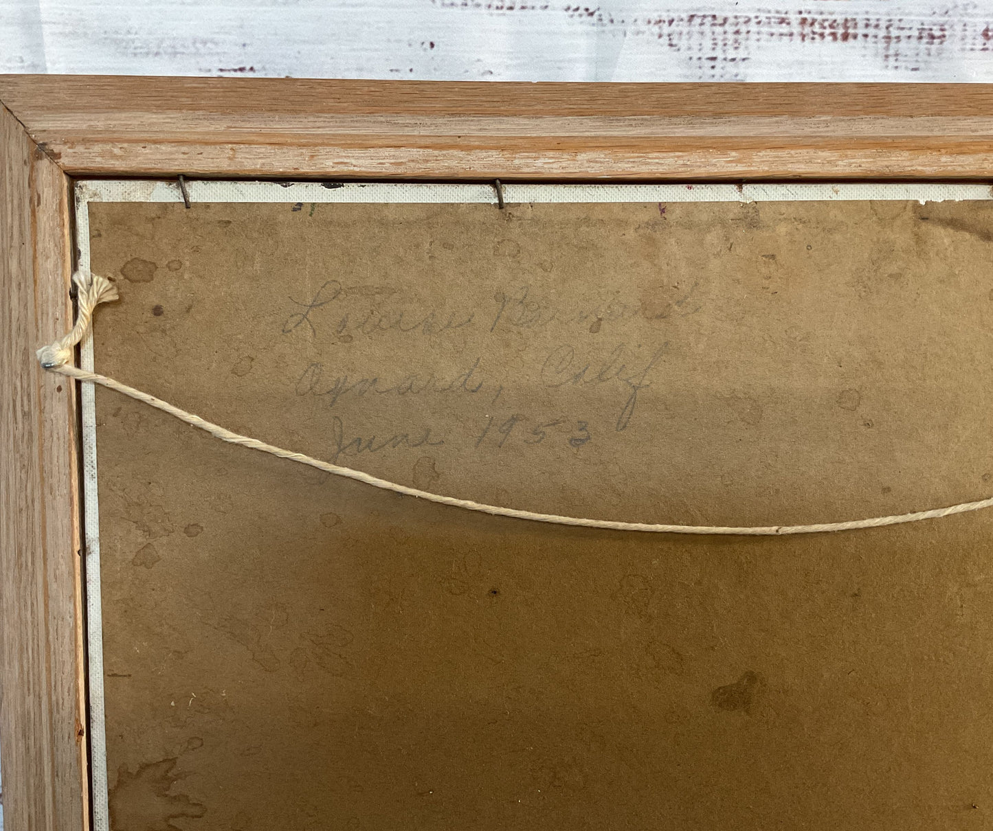 Garden In Oxnard, California Framed Painting Signed by Louise Bernard