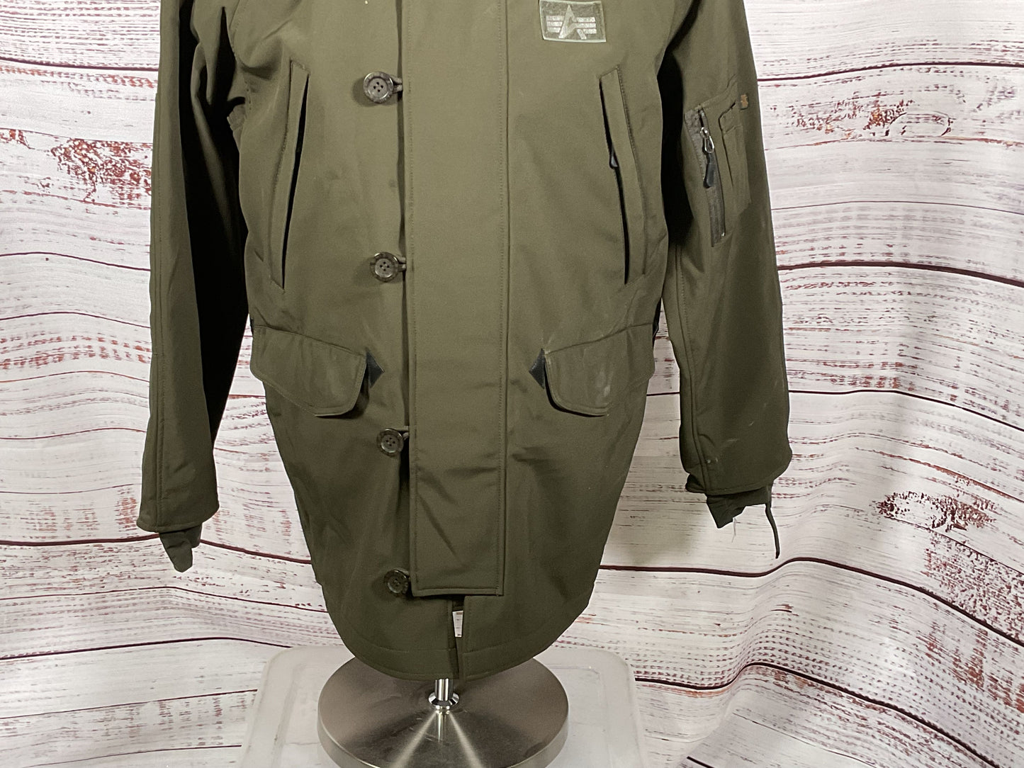 ALPHA INDUSTRIES Men's Green Parka Coat- SZ XL