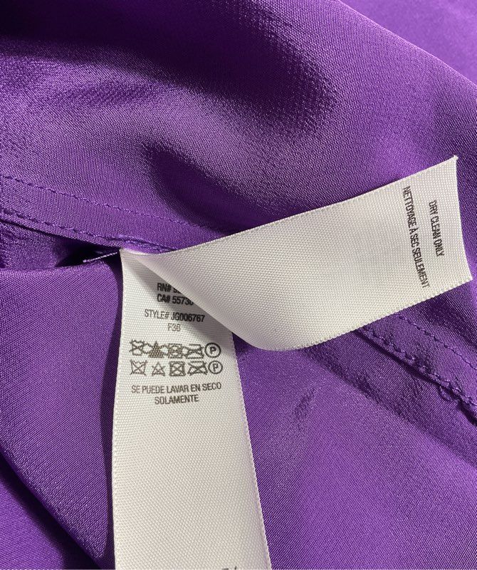NEW Juicy Couture Sloane Blouse Women's Size 2 Long Sleeve Pockets Purple