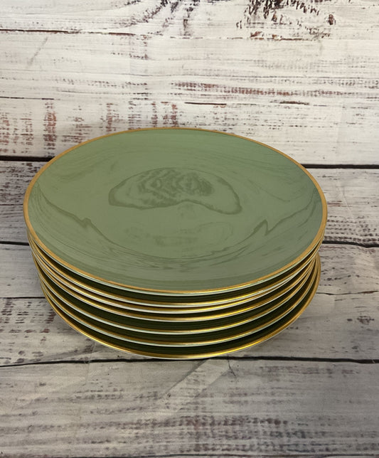 Franciscan China Palomar Set of 7 Bread Plates Green