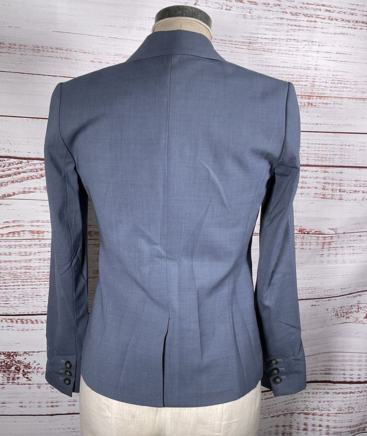 Theory Single Button Blazer Gray Blue 4