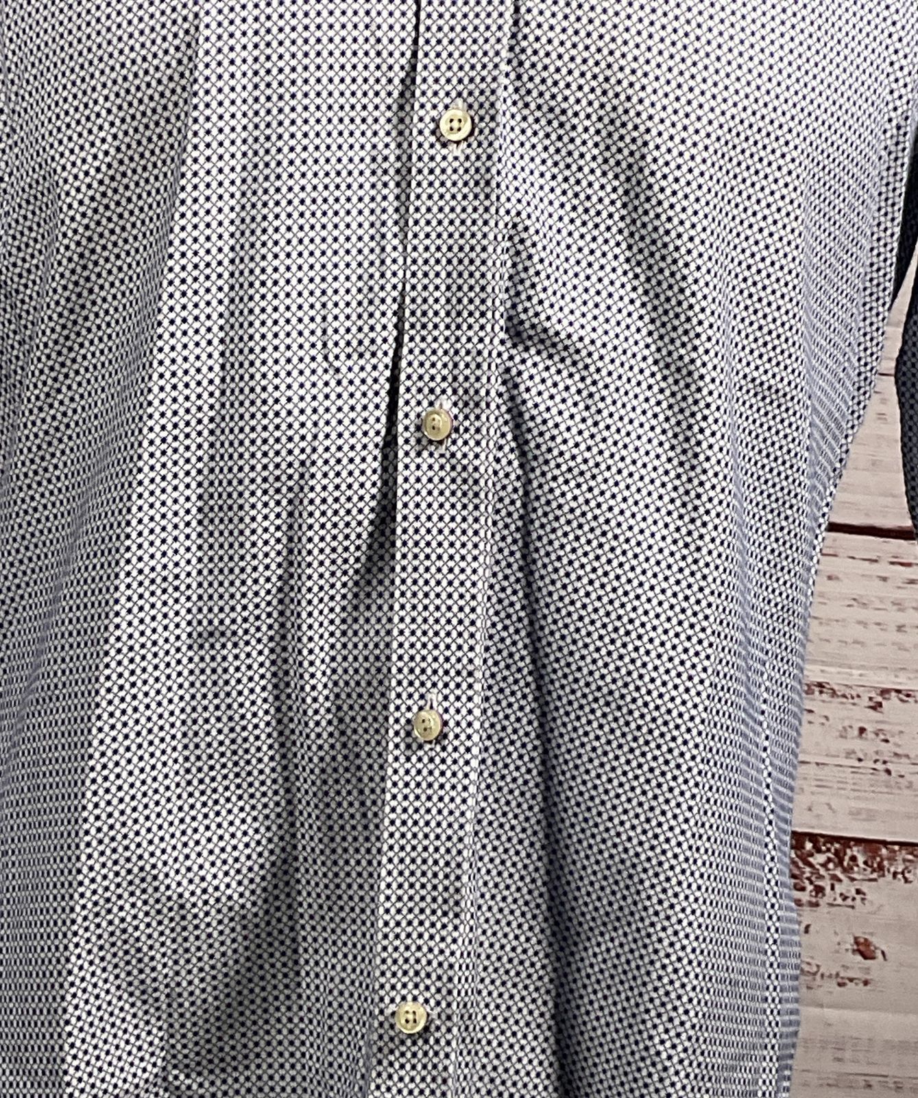 Ted Baker Endurance Patterned Long Sleeve Shirt Blue 16 34/35