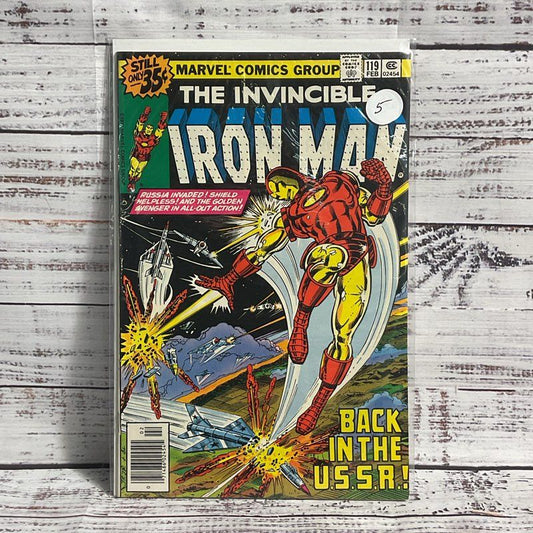 Vtg. Invincible Iron Man #119 Marvel Comics Ungraded Ussr 1979