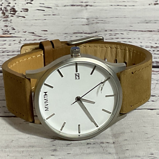 MVMT Silver Tone Tan Band Men's Watch