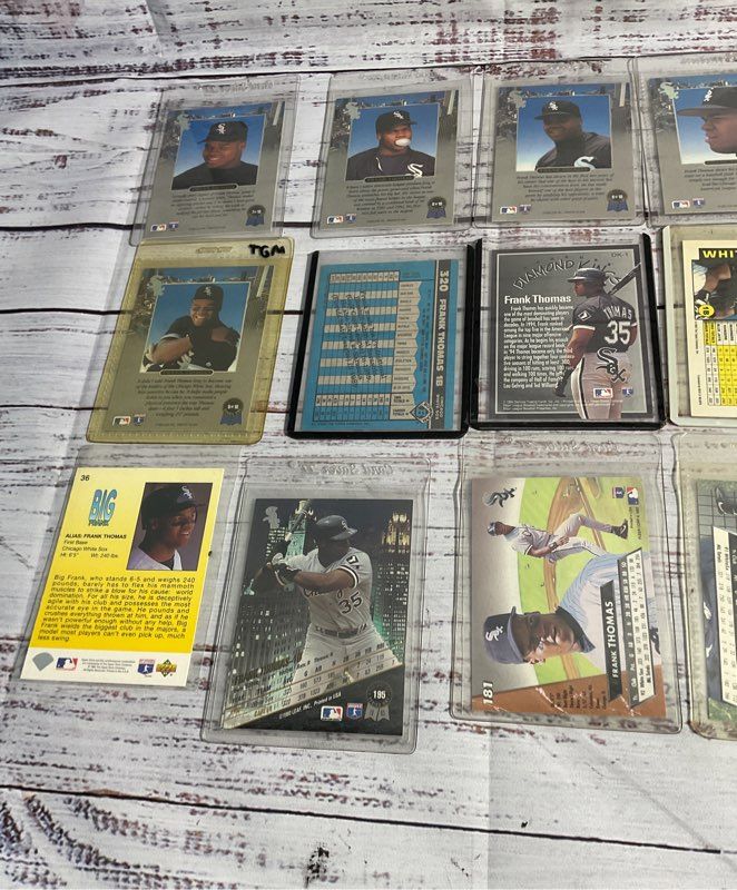 Vintage Lot Of 18 Frank Thomas Mlb Trading Cards