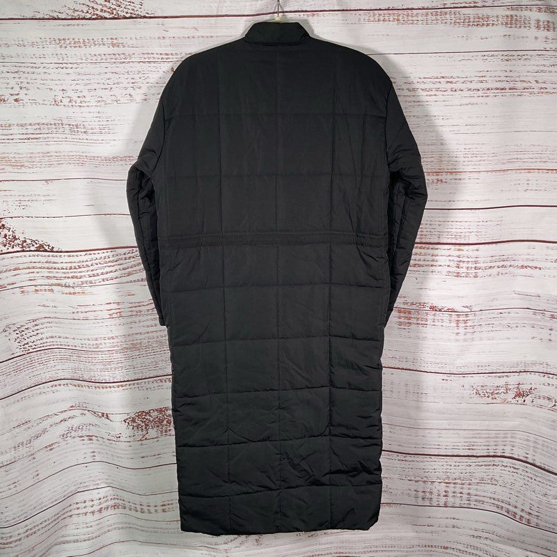 all:row Black Quilted Puffer Coat - Size Small