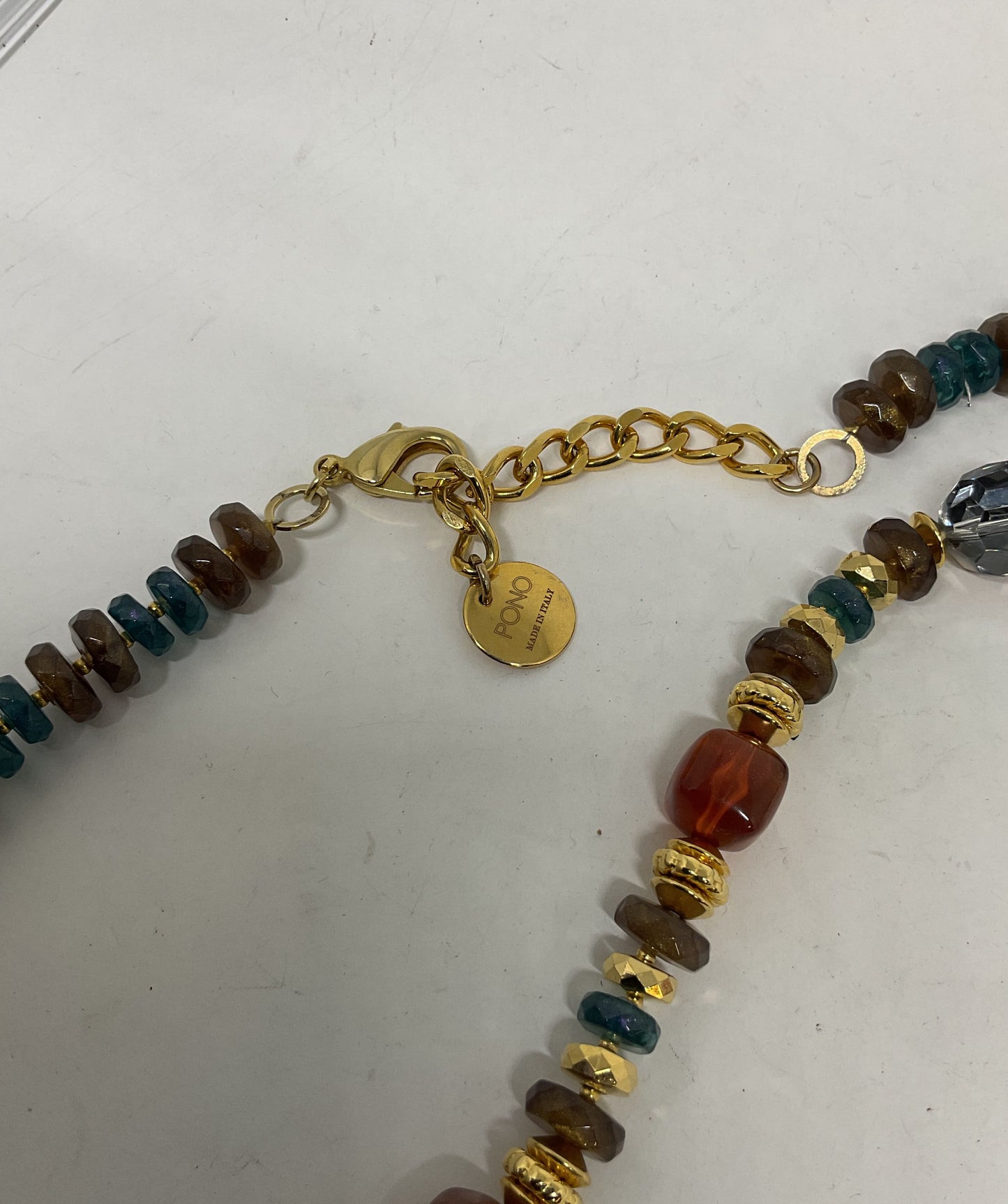PONO Made in Italy Gold Tone Beaded Necklace