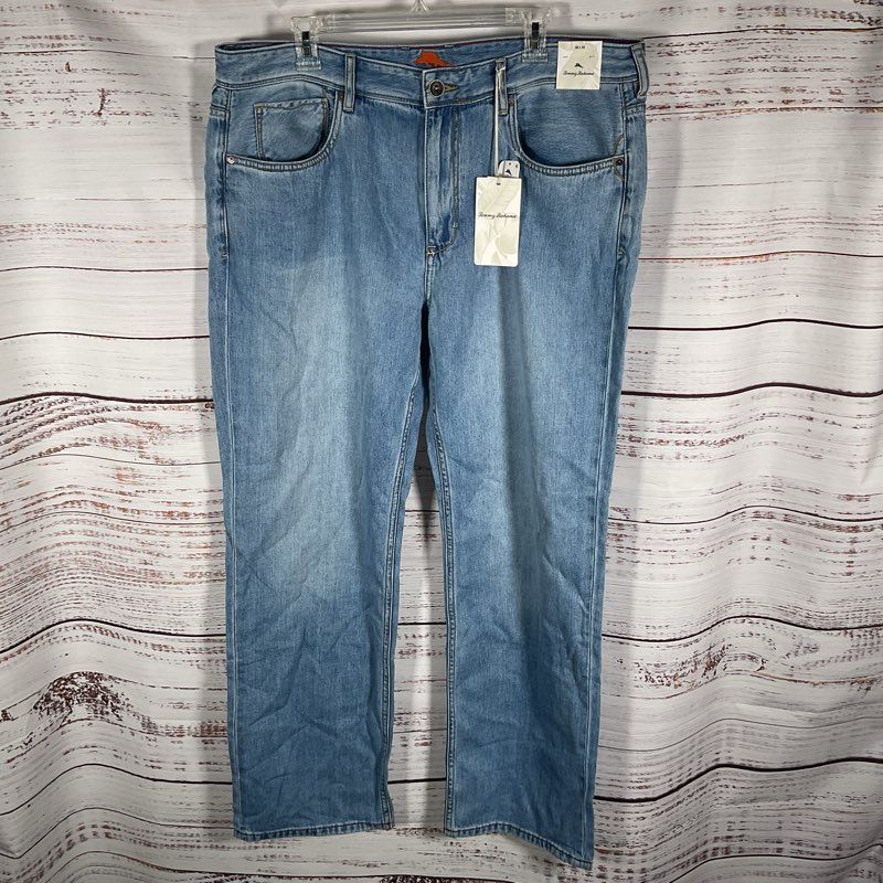 NWT Tommy Bahama Cayman Island Relaxed Fit Light Indigo Wash Pants Size 38 x 30