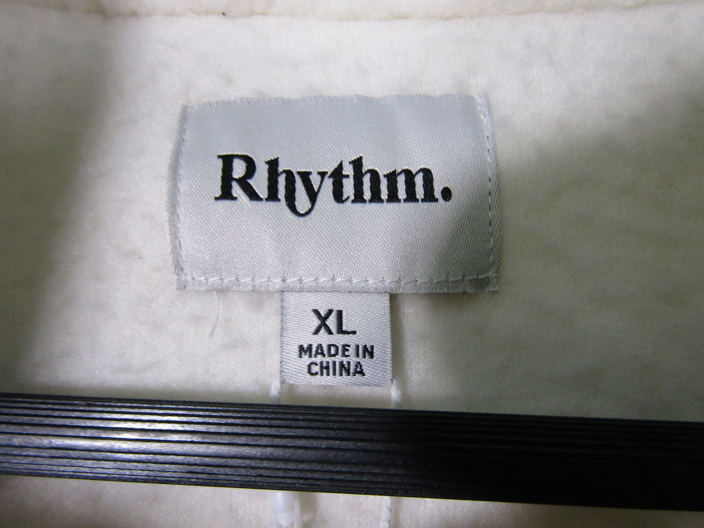 Rhythm Noah Polar Fleece Men's White Full Zip Sweater Size XL