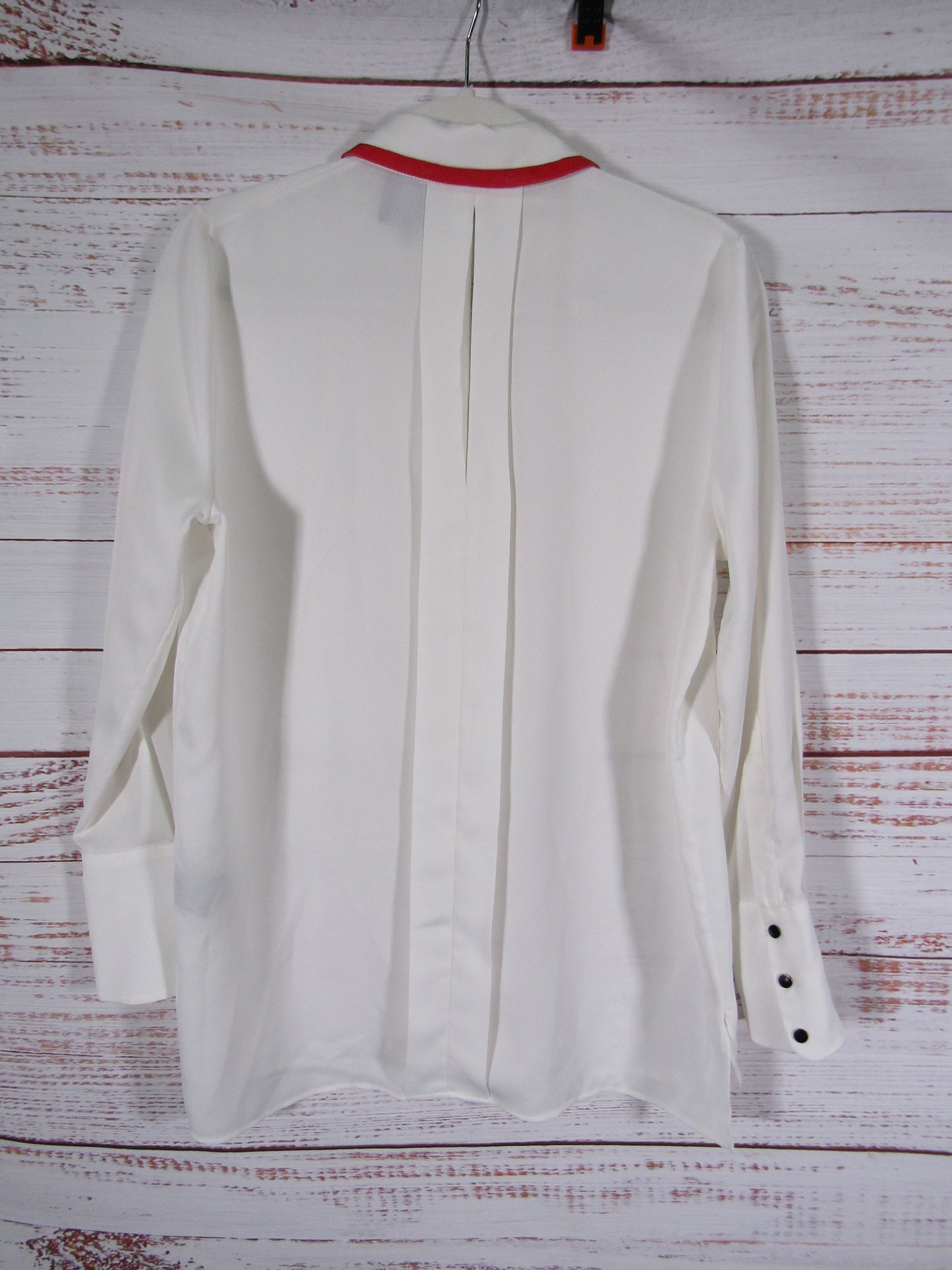 Hotel Particulier Women's White Long Sleeve Button Down Blouse Size L