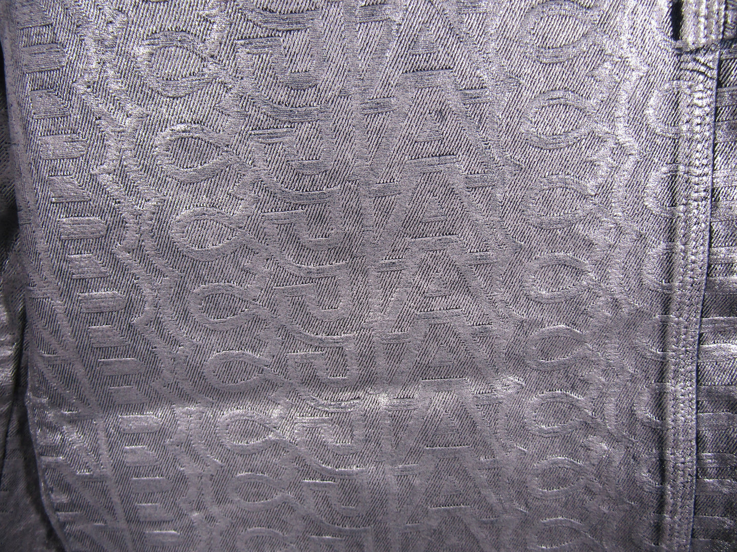 Marc Jacobs Women's Silver Monogram Oversized Jeans Size 24