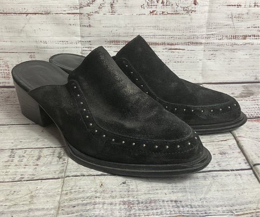 Rag & Bone Suede Studded Accents Mules Black 36.5