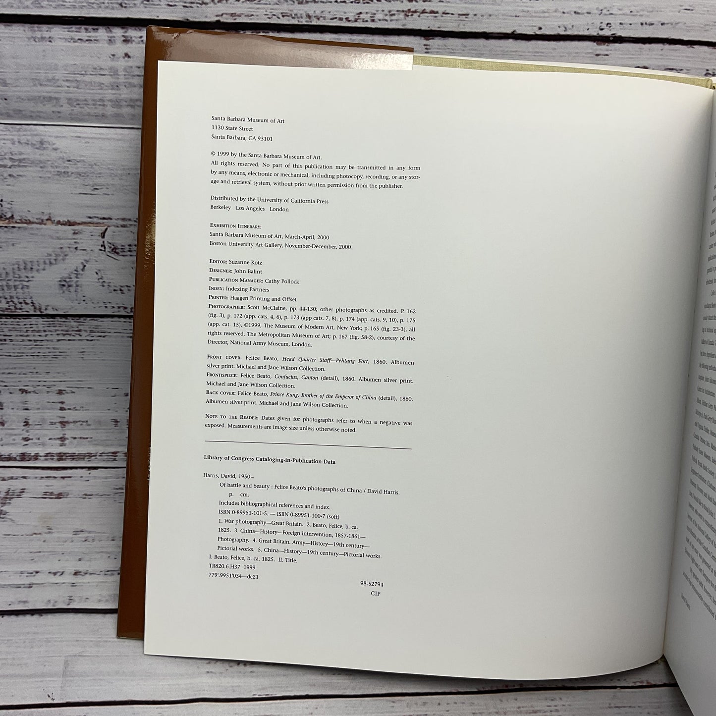 Of Battle And Beauty Felice Beato Photographs of China David Harris Hard Cover