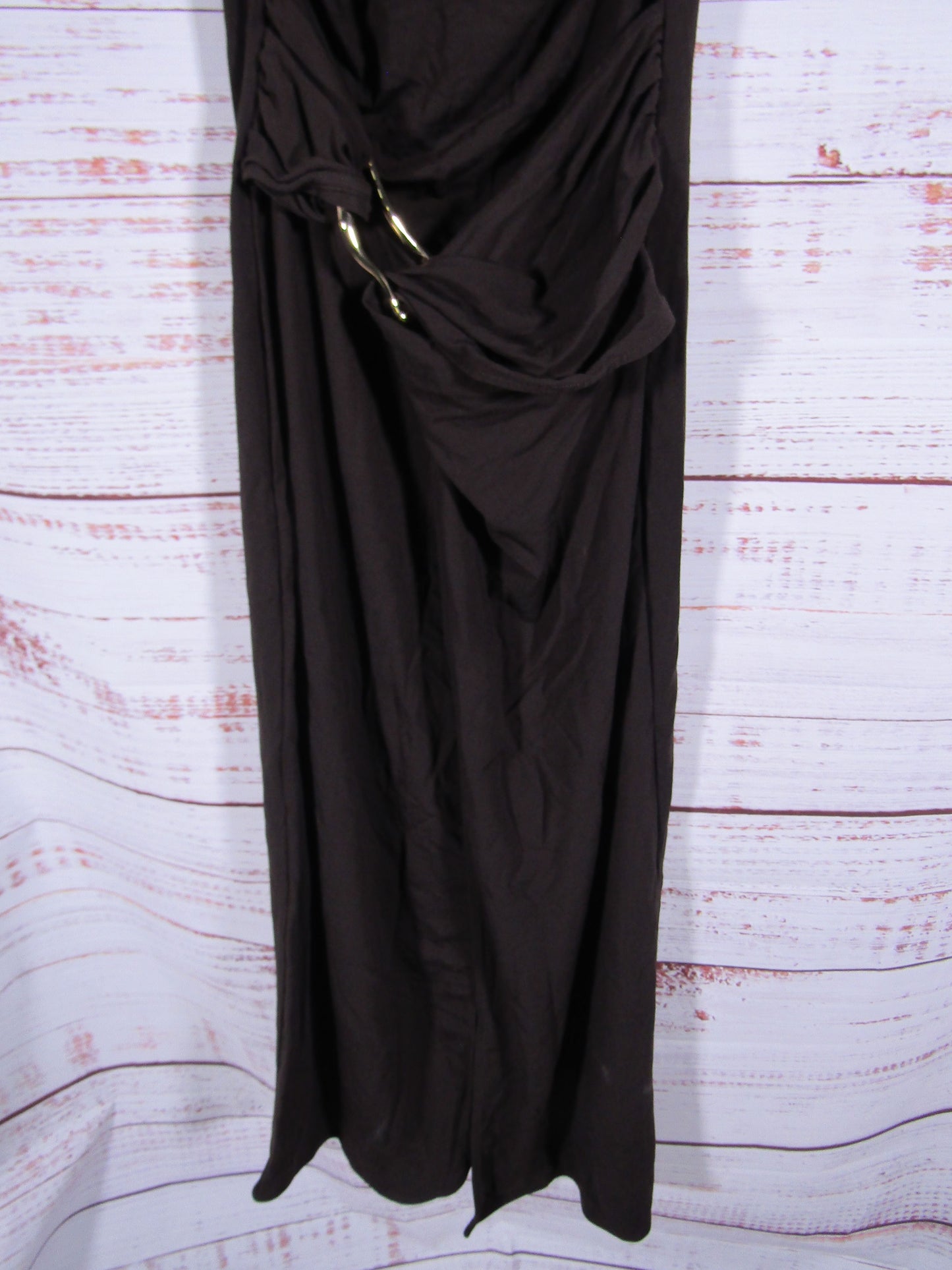 & Other Stories Women's Dark Brown Drape Clasp Dress Size XS