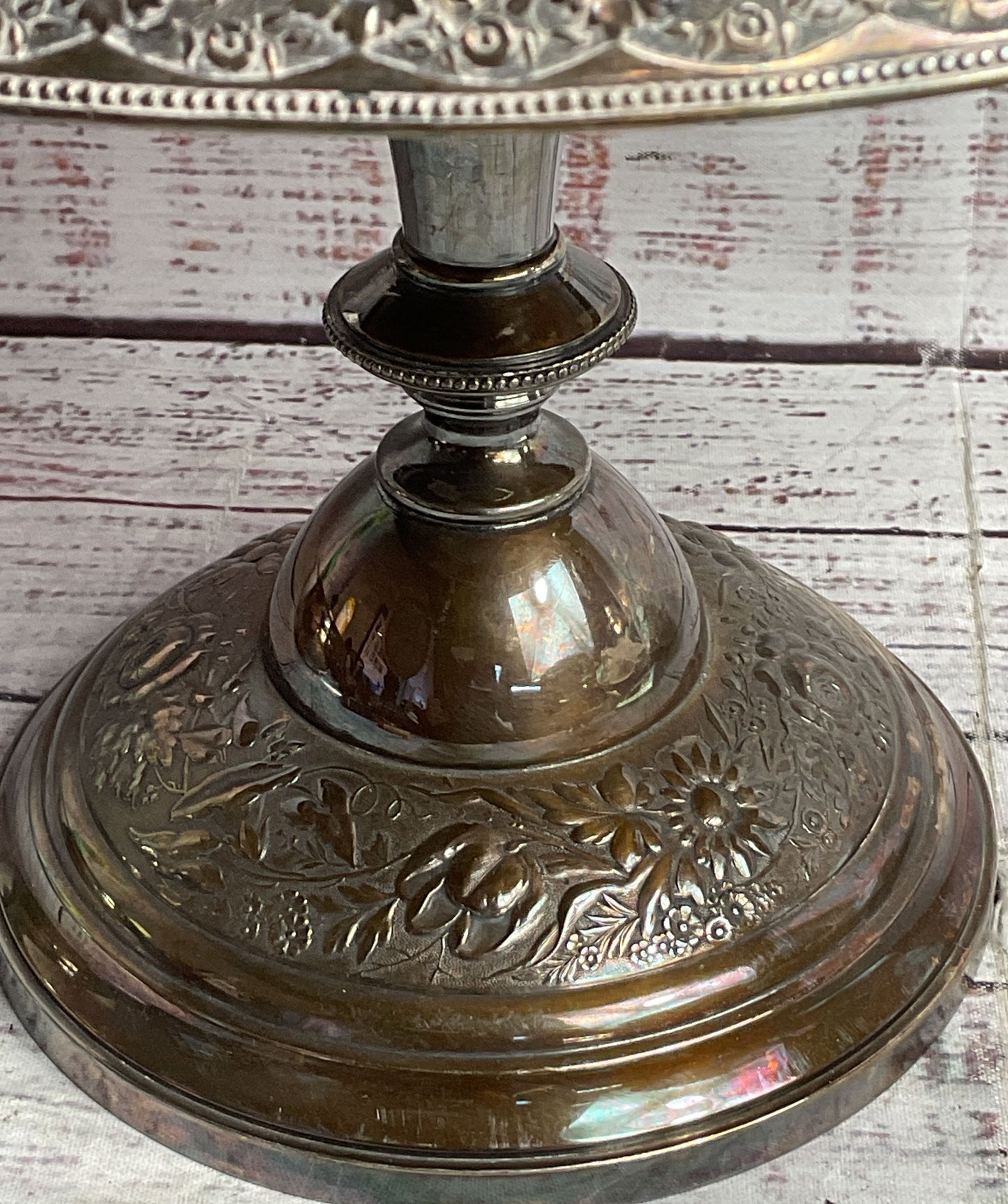 Simpson Hall Miller & Co Vintage Bride Basket Trecle Plate Silver Plated