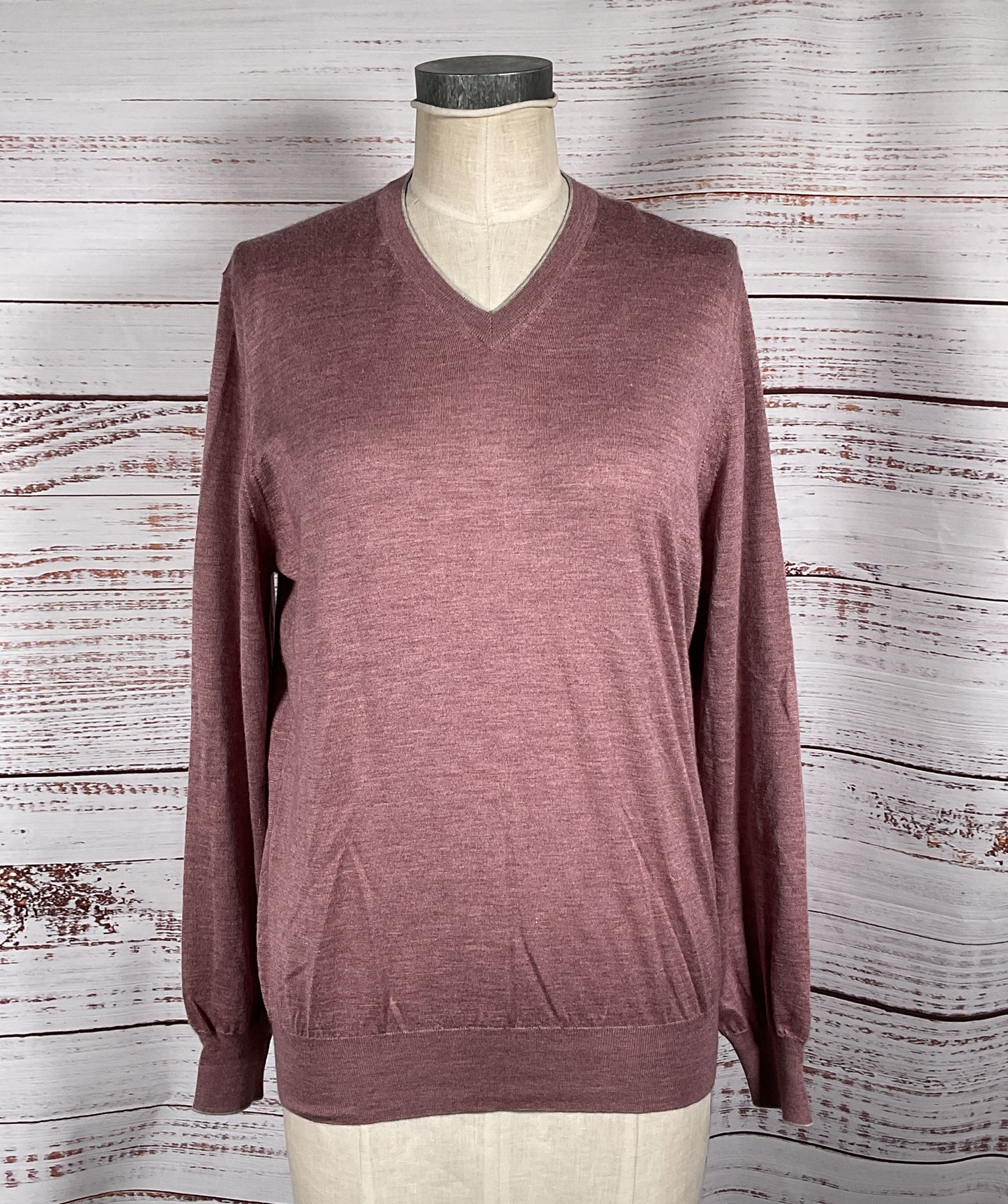 Brunello Cucinelli Cashmere Silk V Neck Sweater Maeve 52