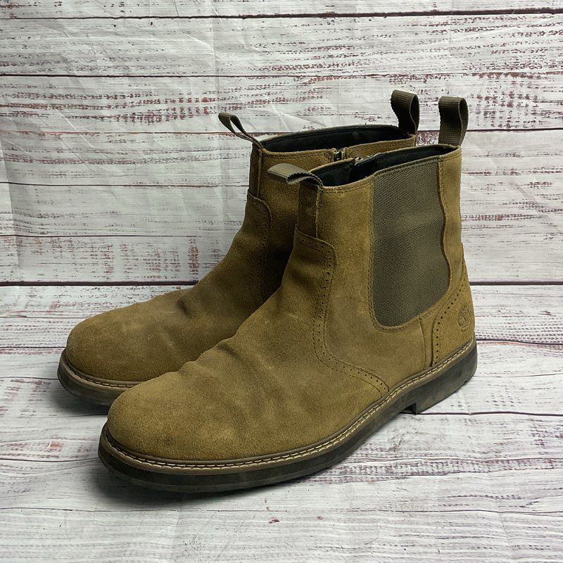 Timberland Squall Canyon Beige Suede Side Zip Chelsea Boot Women's Size 11.5