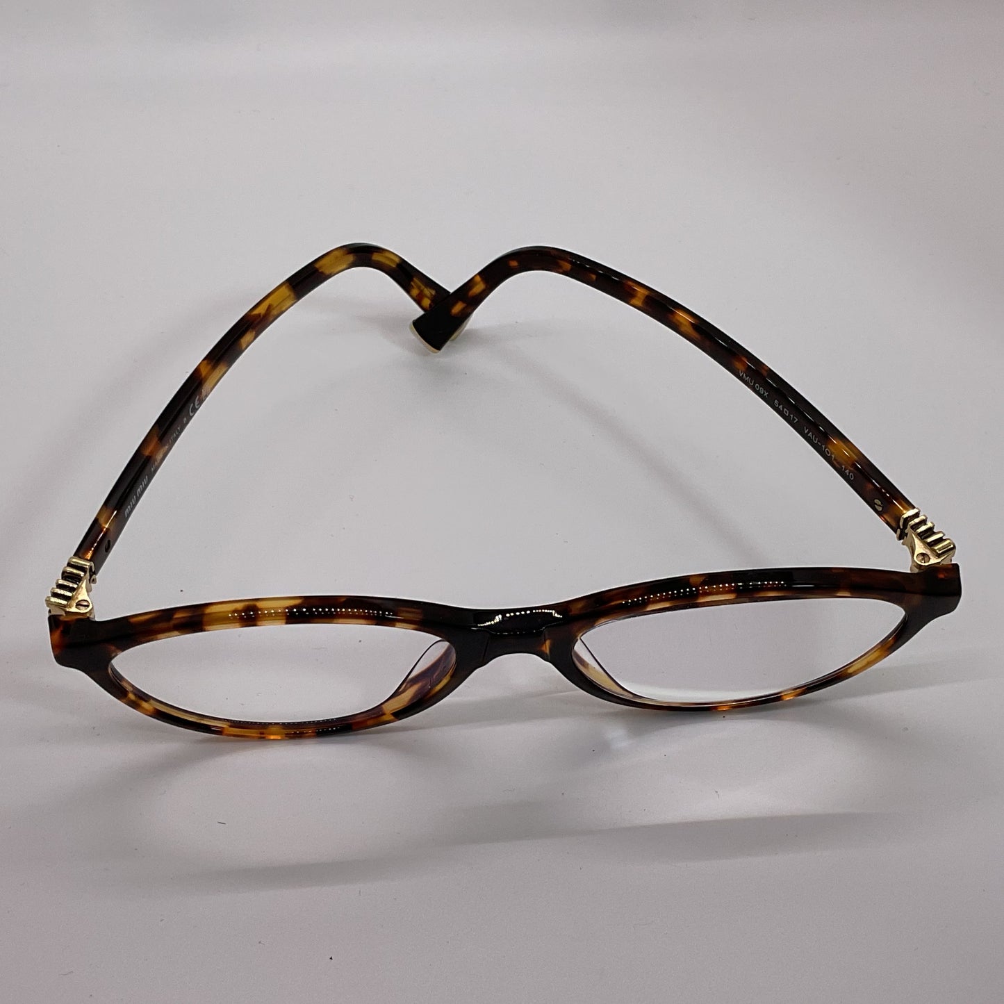 MIU MIU VMU-09X VAU-101 Women's Tortoise Eyeglasses-54[ ]17 140 (FRAMES ONLY)
