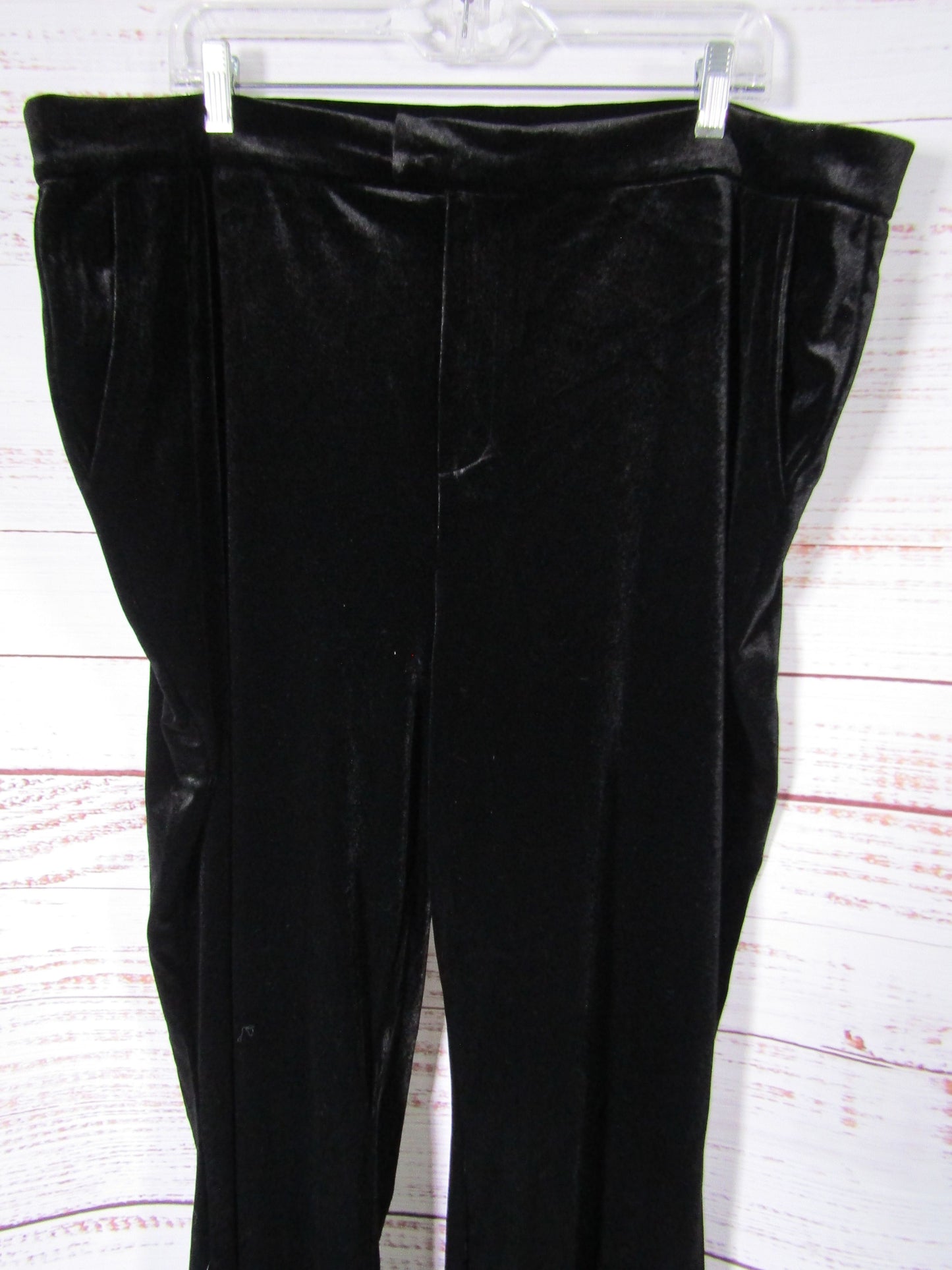Good American Women's Black Velvet Pants Size 7