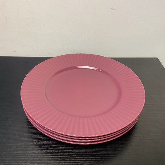 Mikasa Potpourri Fs100 Heather Purple Burgundy Dinner Plate 11" set of 4