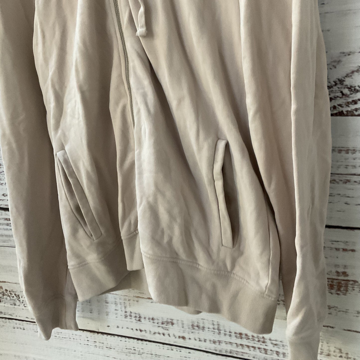 ALL SAINTS Women's Taupe Zip Up Hoodie - SZ L