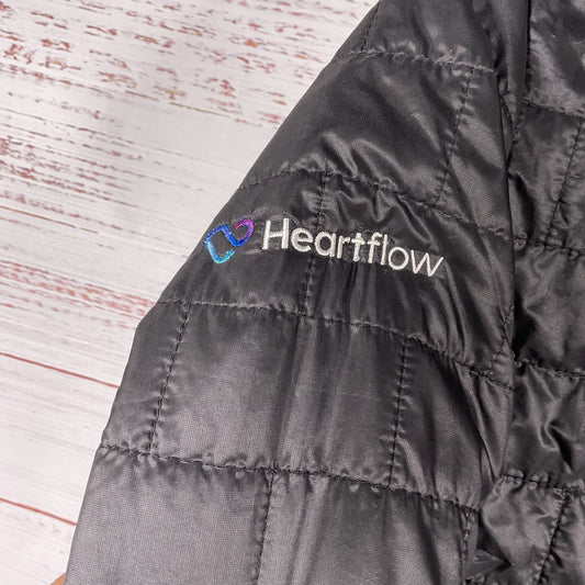 Patagonia Nano Puff Puffer Black Full Zip Jacket XS Heartflow Brand Embroidered