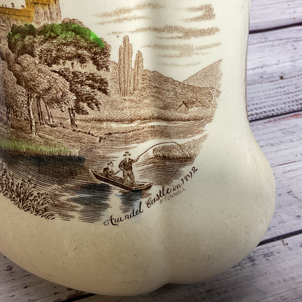 1930's JOHNSON BROTHERS Eng. Old Brittian Castles Brown Pitcher- 8"