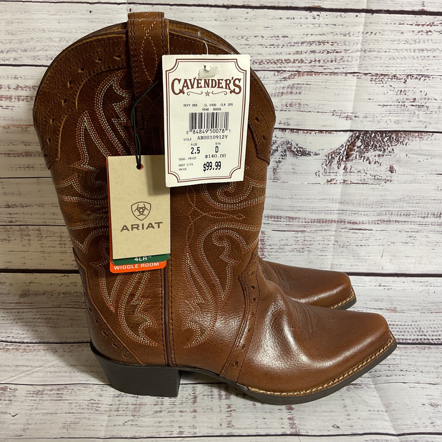 NWD ARIAT Brown Unisex Children's Western Boot- SZ 2.5