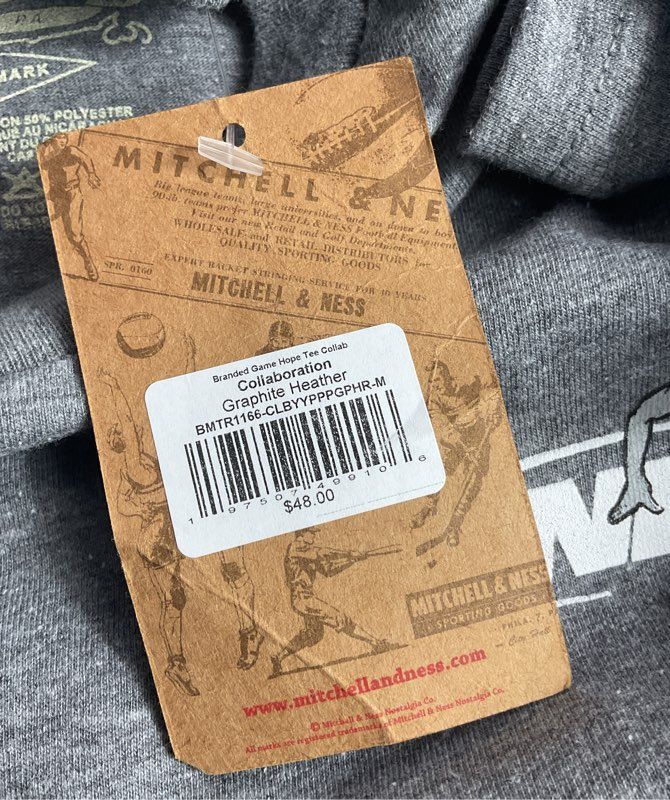 Mitchell & Ness Men's AND1 Game Hope Short Sleeve Top Gray M