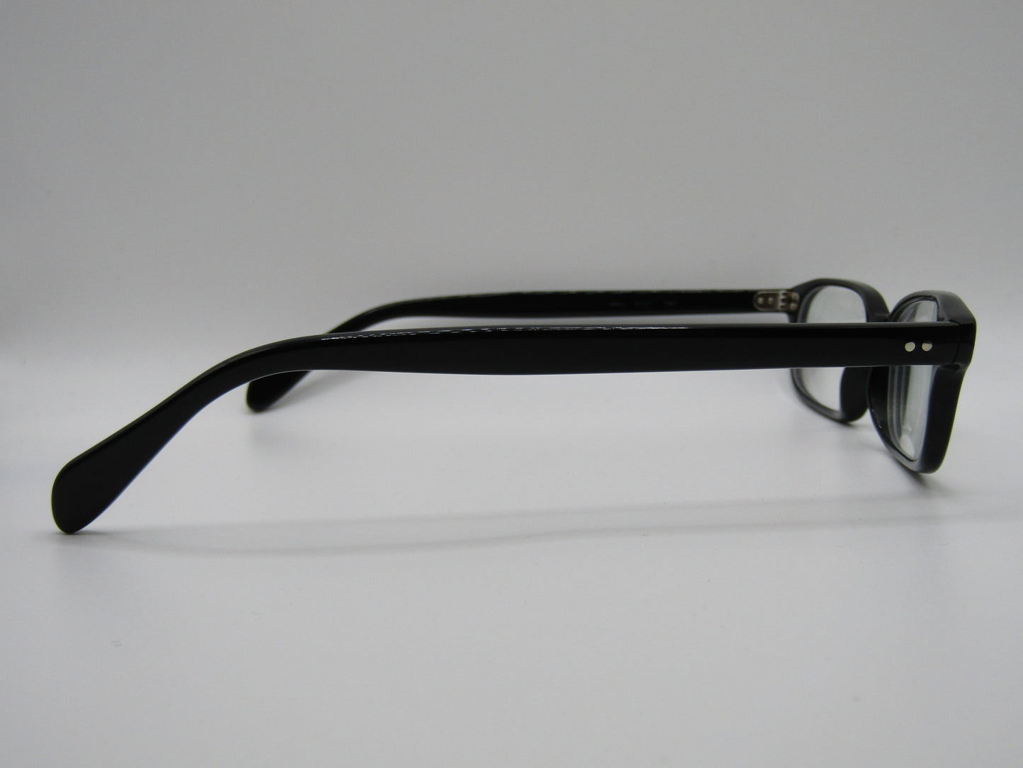 Oliver Peoples James Black Rectangular Eyeglasses Frame Hand Crafted in Italy