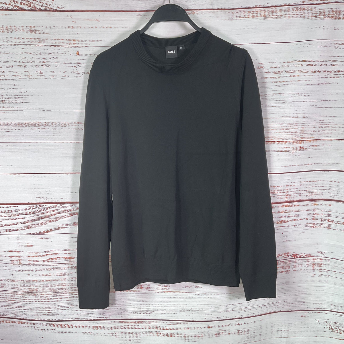 Boss Hugo Boss Black Crew Neck pull Over Knit Sweater - Size M