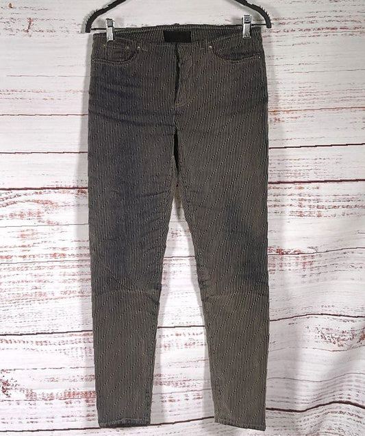 Acne Studios No Blue Flock Striped Textured Jeans Multicolor 27/32