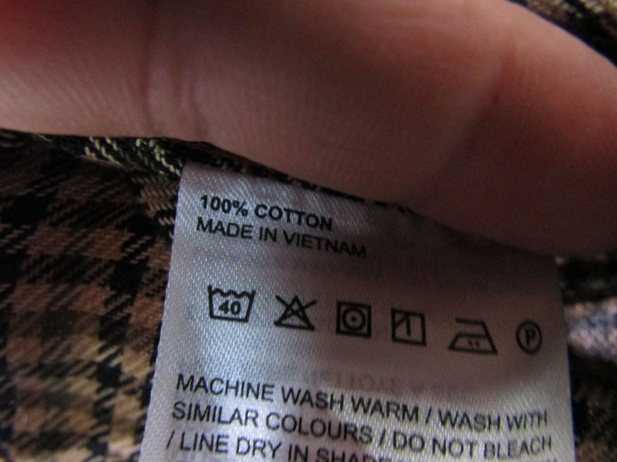 Rodd & Gunn Linfield Men's Brown Long Sleeve Houndstooth Shirt Size M