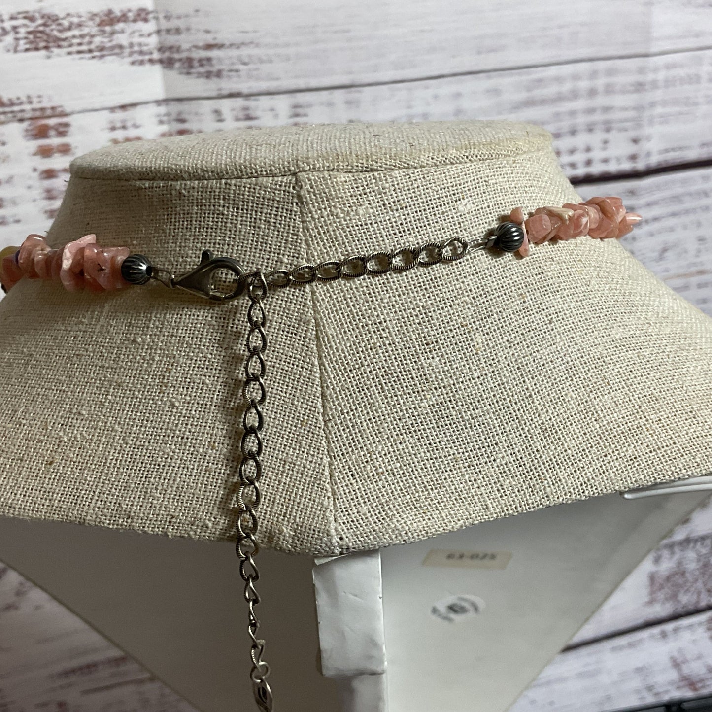 VTG. CAROLYN POLLOCK RELIOS Sterling Silver Beaded Multi Gemstone Necklace- 19"