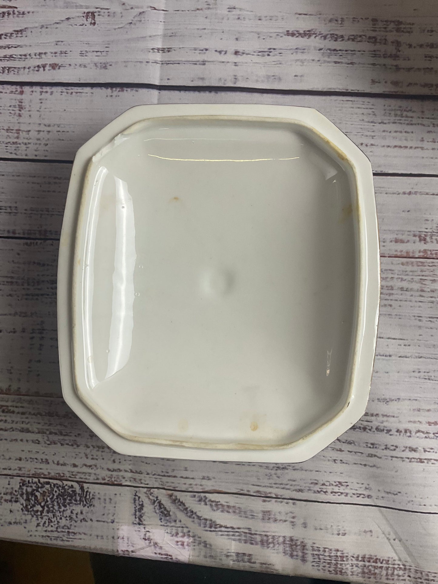T & V Limoges Porcelain Rectangular Serving Bowl With Lid