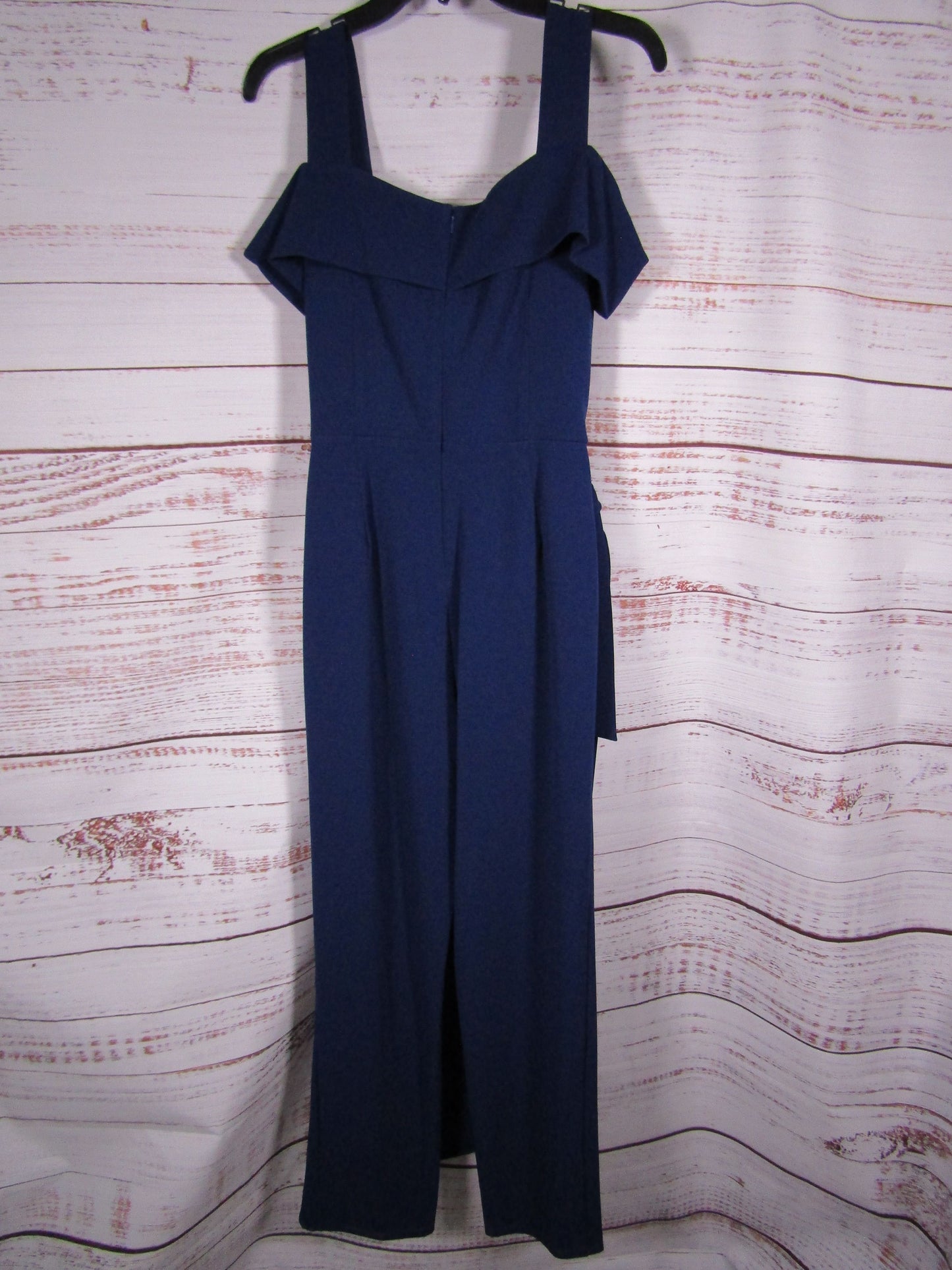 Mariana Women's Blue Tie Side Sarong Jumpsuit Size 8 264267