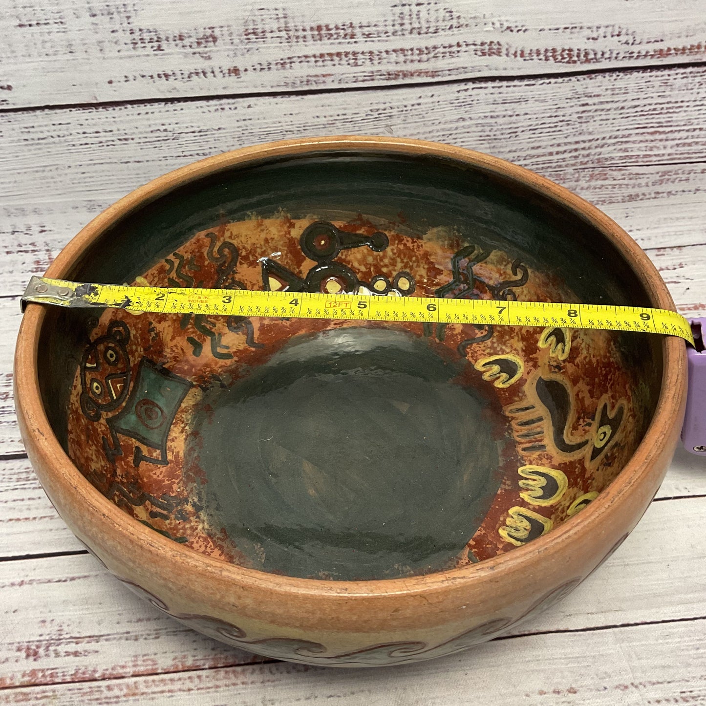 Seminario Urubamba Cusco Peru Pottery Earthenware Ceramic Bowl 9.5"