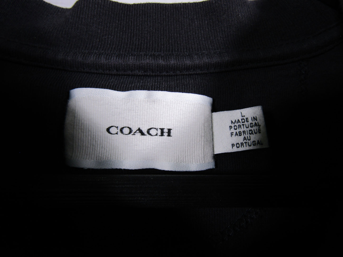 Coach Bunny Skater Women's Distressed Black Bunny Print T-Shirt Size L