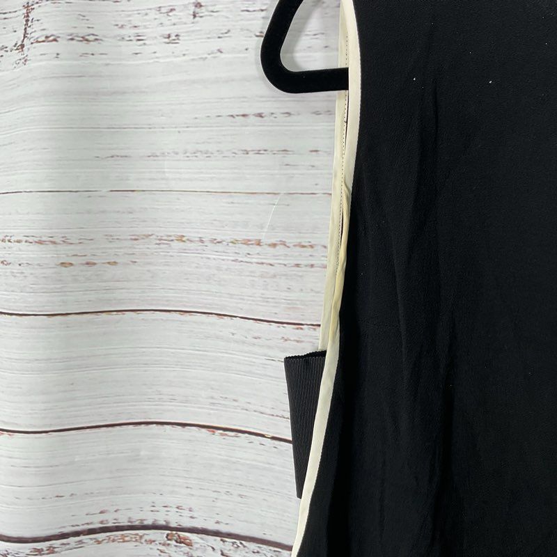 Sandro Black Sleeveless Mini Dress w/ White Detail - Size 3