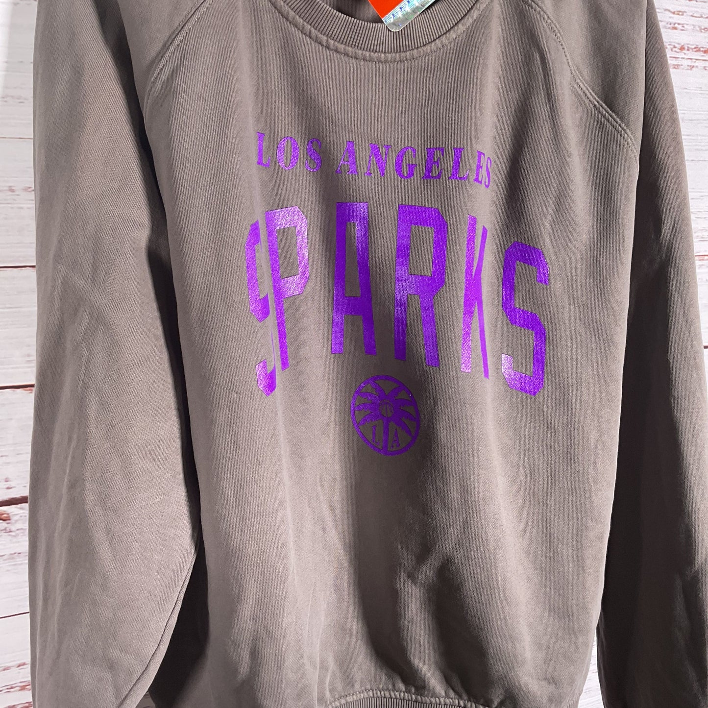 LA Los Angeles Sparks WNBA Sportiqe Ashlyn Grey Pullover Sweatshirt - Size 2XL