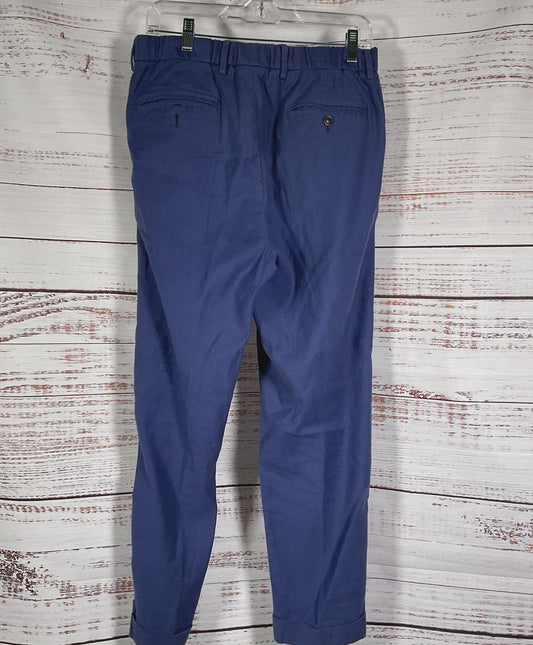 Todd Snyder Linen Blend Drawstring Pants Blue S