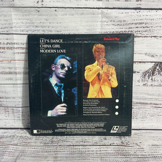 VTG. 1983 David Bowie "Let's Dance" Music Video Collection 8" Laserdisc NTSC