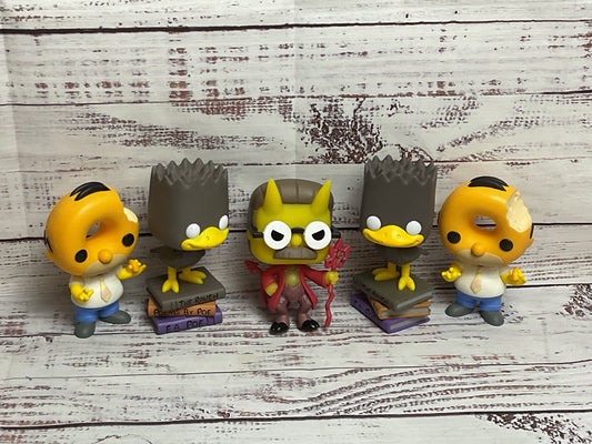 Set of 5 Funko Pop! The Simpsons Figurines (WITHOUT BOXES)