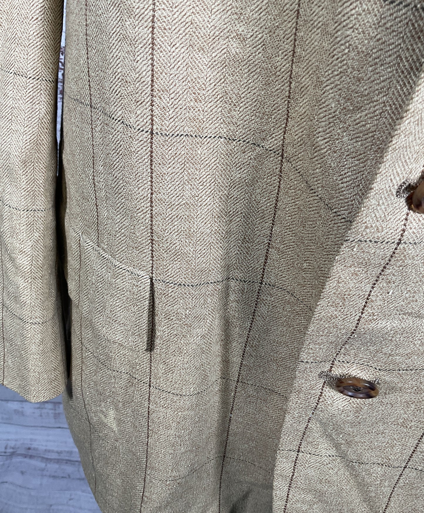 Tommy Hilfiger Vintage Windowpane Blazer Beige 48