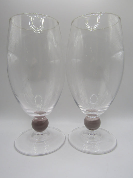 Helle Mardahl Clear Punch Plum Water Glass Set of 2